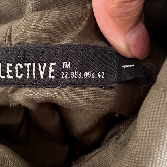 NICE COLLECTIVE Womens Jacket Chore Utility Army Green Zip Up Military - Picture 12 of 16